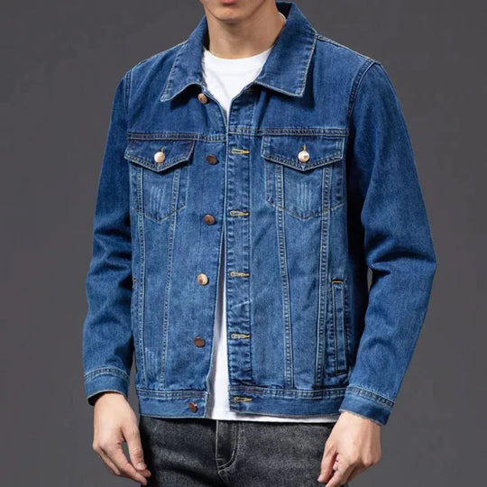 Menns Vintage Denimjakke Med Skreddersydd Passform 1