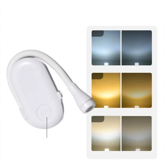 Mini Clip-On Boklampe Justerbar LED 4