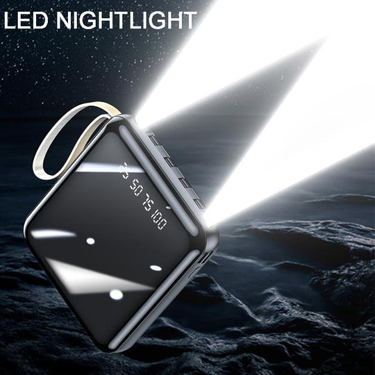 Mini Strømbank 20000mAh med Integrerte Kabler Kompakt Design 2