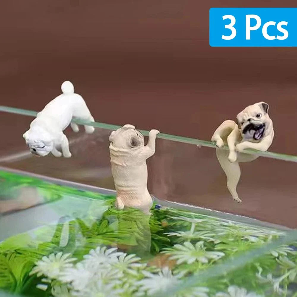Mini Tegneserie Hund Ornament for Akvarium Dekorasjon 0