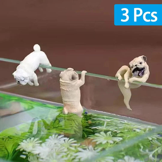 Mini Tegneserie Hund Ornament for Akvarium Dekorasjon 0