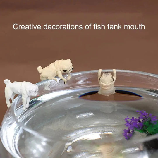 Mini Tegneserie Hund Ornament for Akvarium Dekorasjon 1