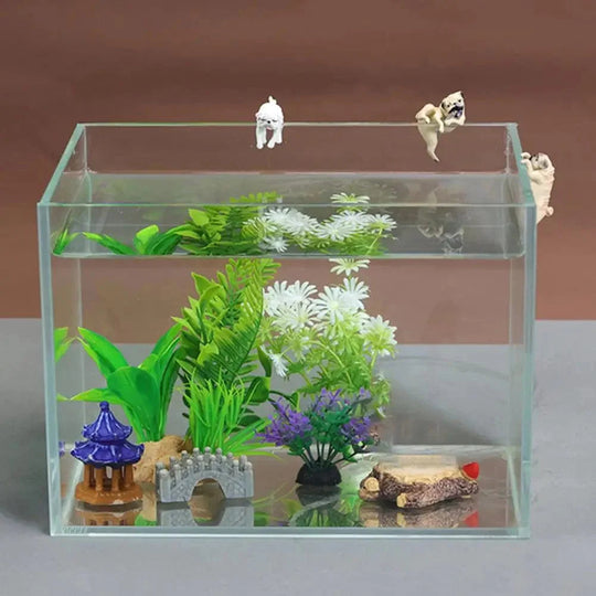 Mini Tegneserie Hund Ornament for Akvarium Dekorasjon 2