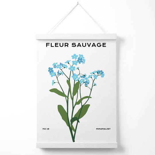 Minimalistisk Plakat med Forglemmegei Design 2