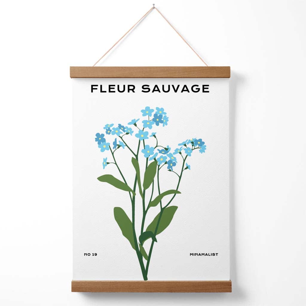Minimalistisk Plakat med Forglemmegei Design 3