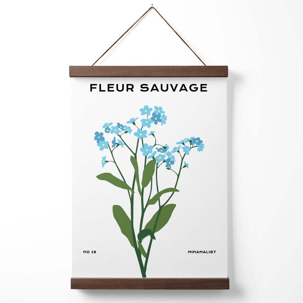 Minimalistisk Plakat med Forglemmegei Design 4