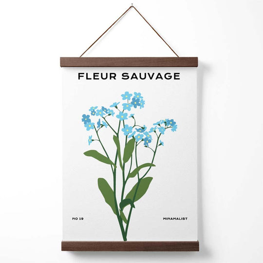 Minimalistisk Plakat med Forglemmegei Design 4