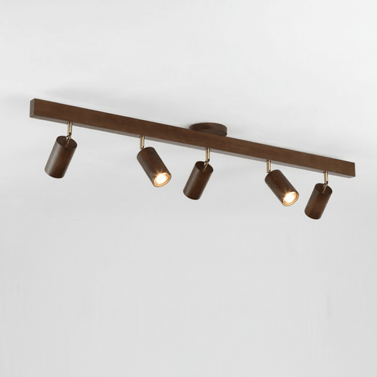 Minimalistisk Taklampe i Heltre med Justerbar Lysretning 10