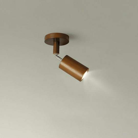Minimalistisk Taklampe i Heltre med Justerbar Lysretning 12