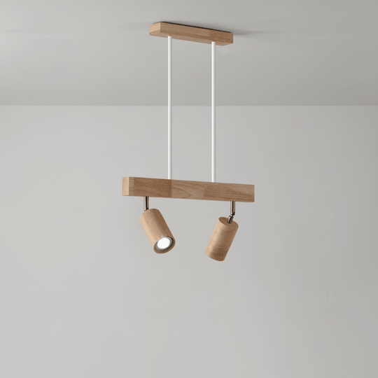 Minimalistisk Taklampe i Heltre med Justerbar Lysretning 13