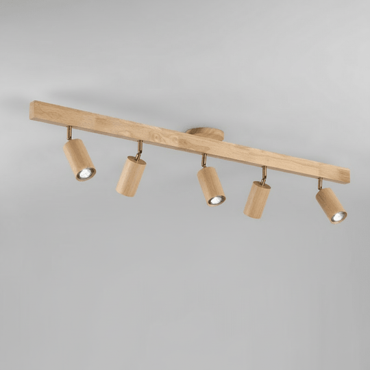 Minimalistisk Taklampe i Heltre med Justerbar Lysretning 14