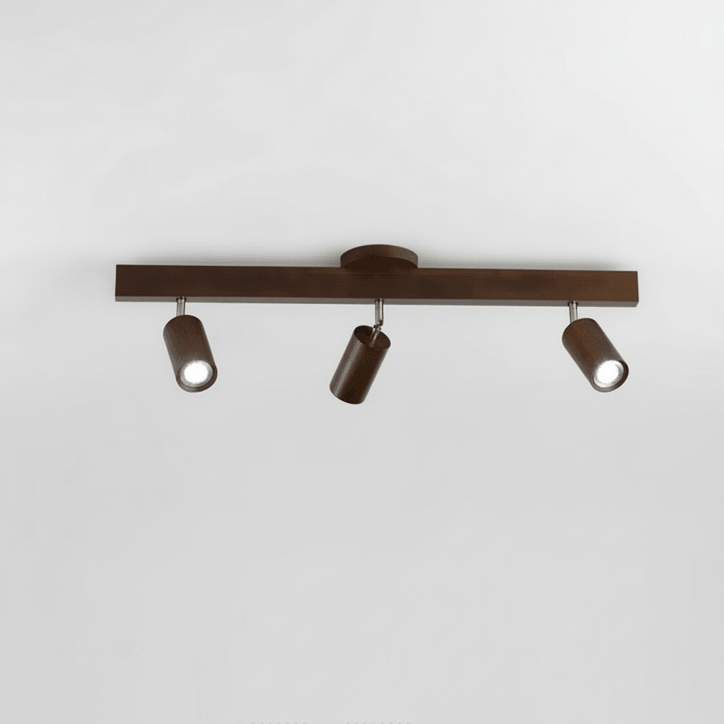 Minimalistisk Taklampe i Heltre med Justerbar Lysretning 17