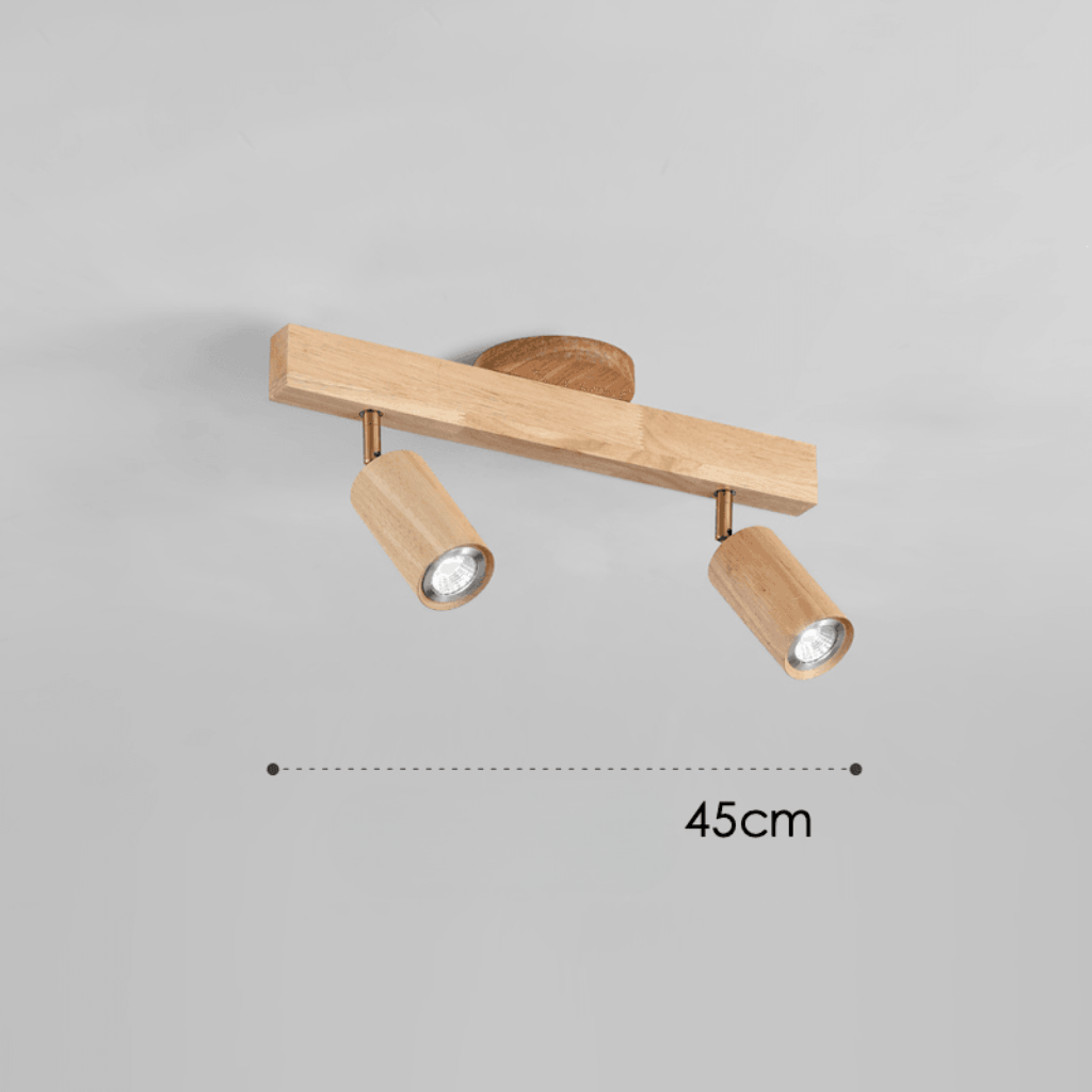 Minimalistisk Taklampe i Heltre med Justerbar Lysretning 5