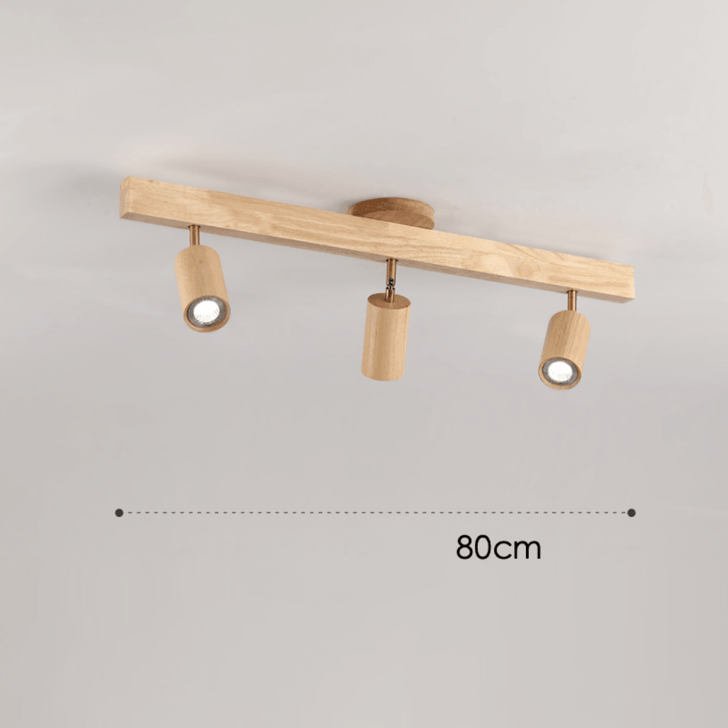 Minimalistisk Taklampe i Heltre med Justerbar Lysretning 6