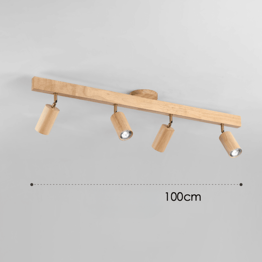 Minimalistisk Taklampe i Heltre med Justerbar Lysretning 7