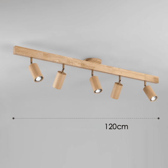Minimalistisk Taklampe i Heltre med Justerbar Lysretning 8