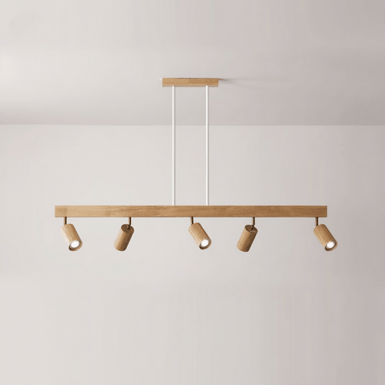 Minimalistisk Taklampe i Heltre med Justerbar Lysretning 9