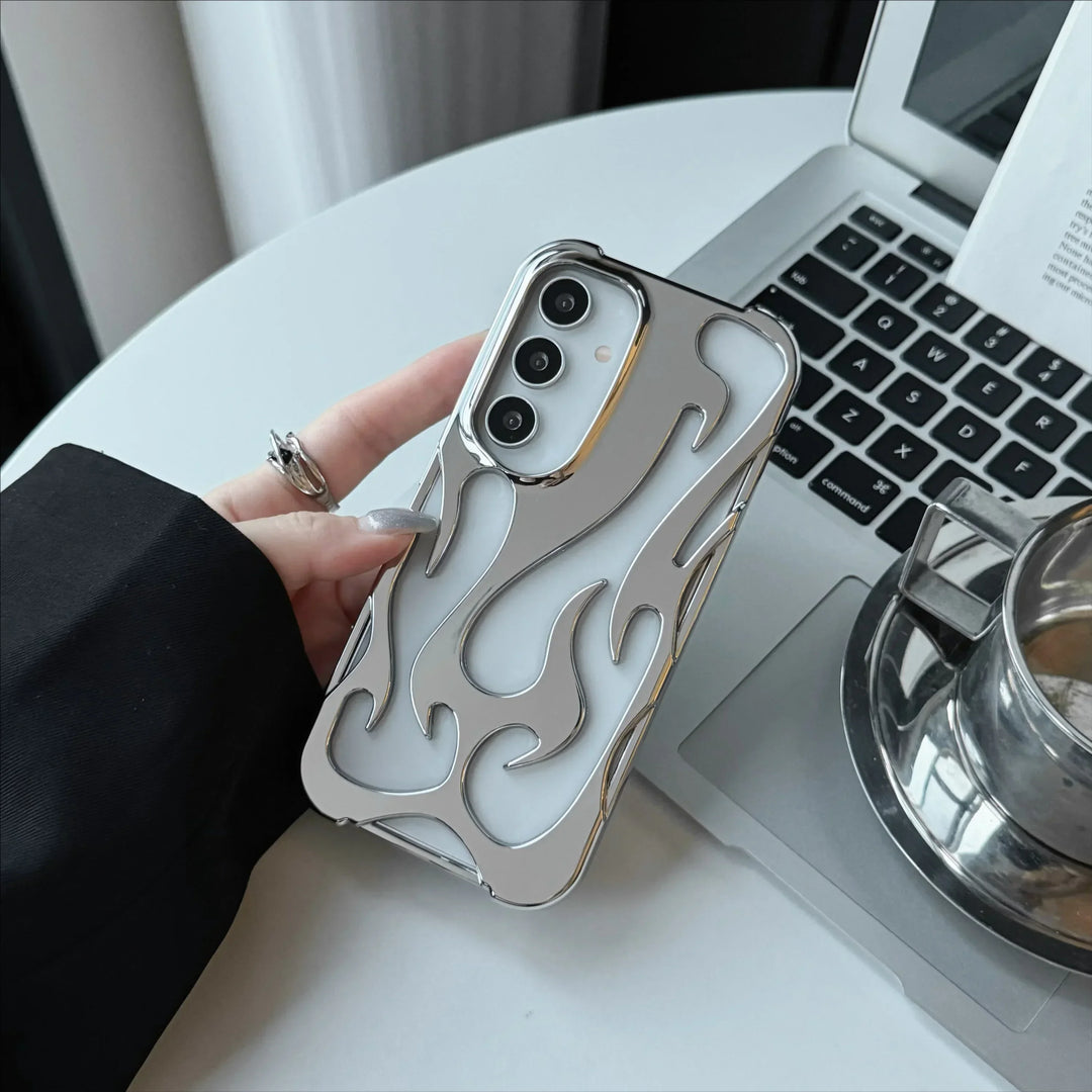 Mobildeksel Samsung 3D-Flammemønster Støtsikker Design 11