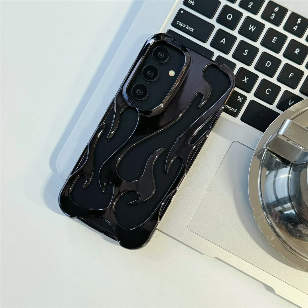 Mobildeksel Samsung 3D-Flammemønster Støtsikker Design 9