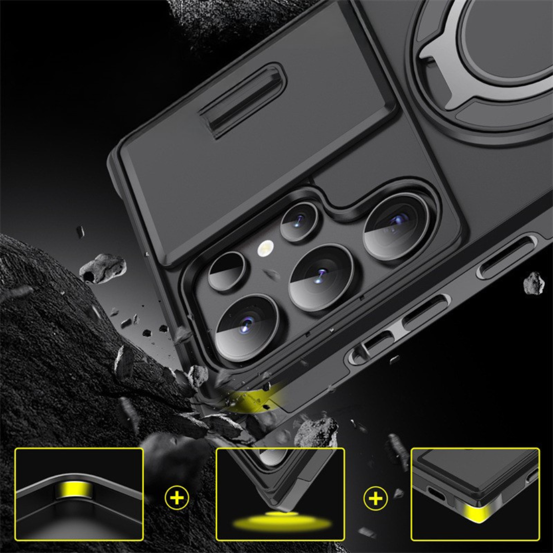 Mobildeksel Samsung med MagSafe og Sammenleggbar Ringholder 6