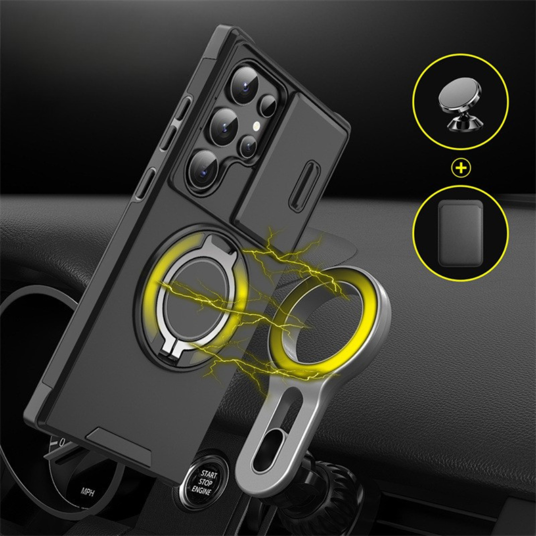 Mobildeksel Samsung med MagSafe og Sammenleggbar Ringholder 7