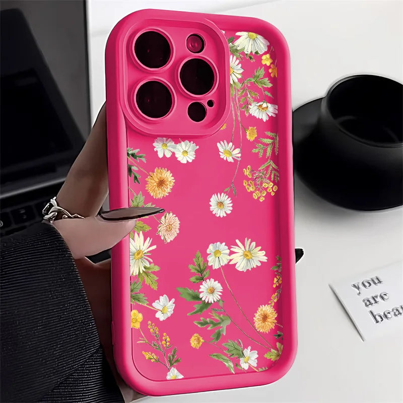 Mobildeksel i Blomsterdesign for iPhone Støtsikkert og Praktisk 7