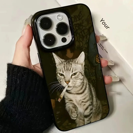 Mobildeksel med Kattedesign for iPhone 0