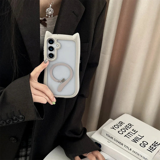 Mobildeksel med Kattører for Samsung Galaxy S25 Plus 3