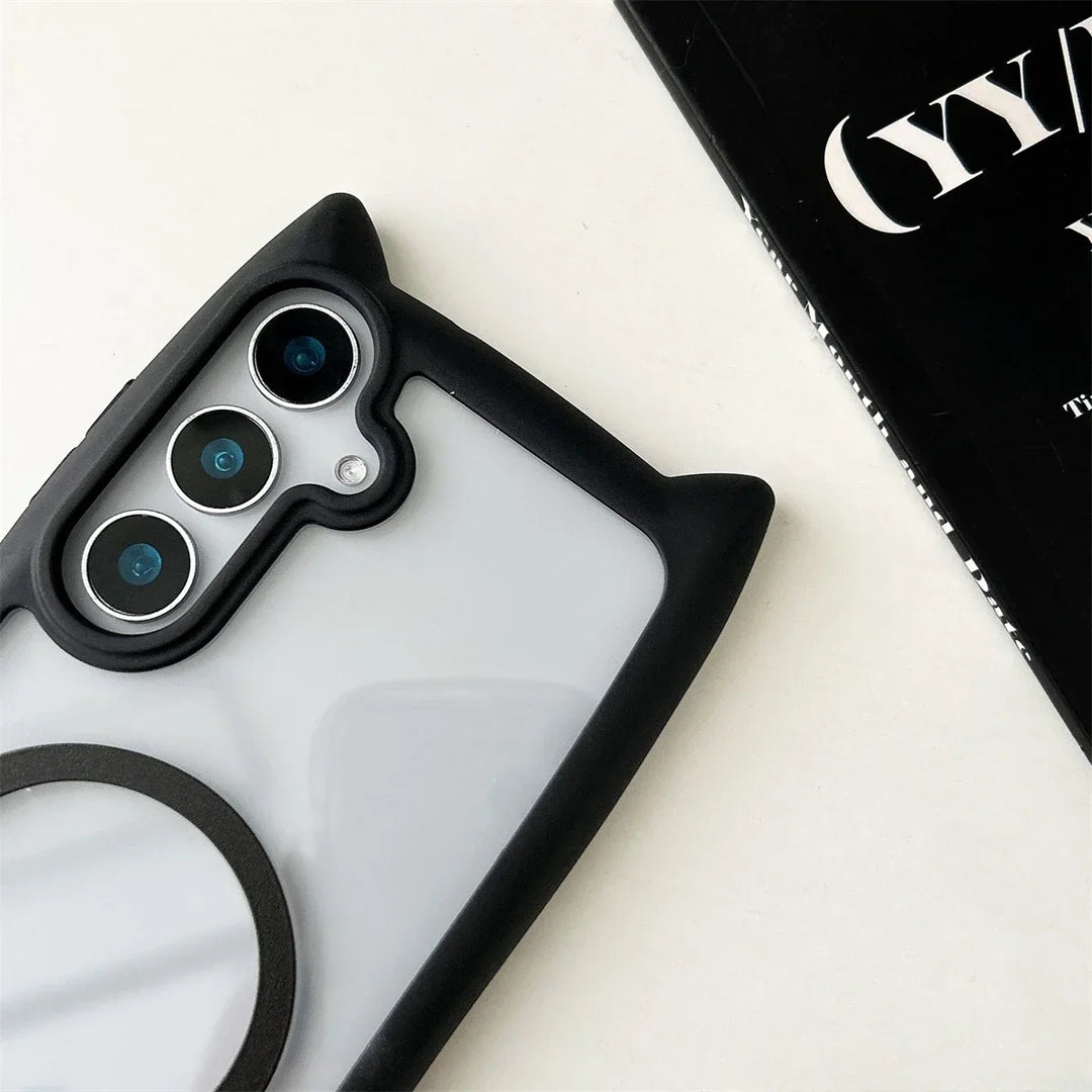 Mobildeksel med Kattører for Samsung Galaxy S25 Plus 4