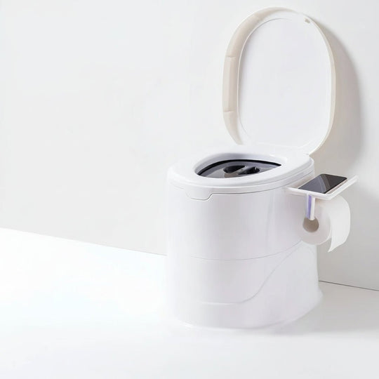 Mobilt Nødtoalett med Papirholder og Luktbeskyttelse 0