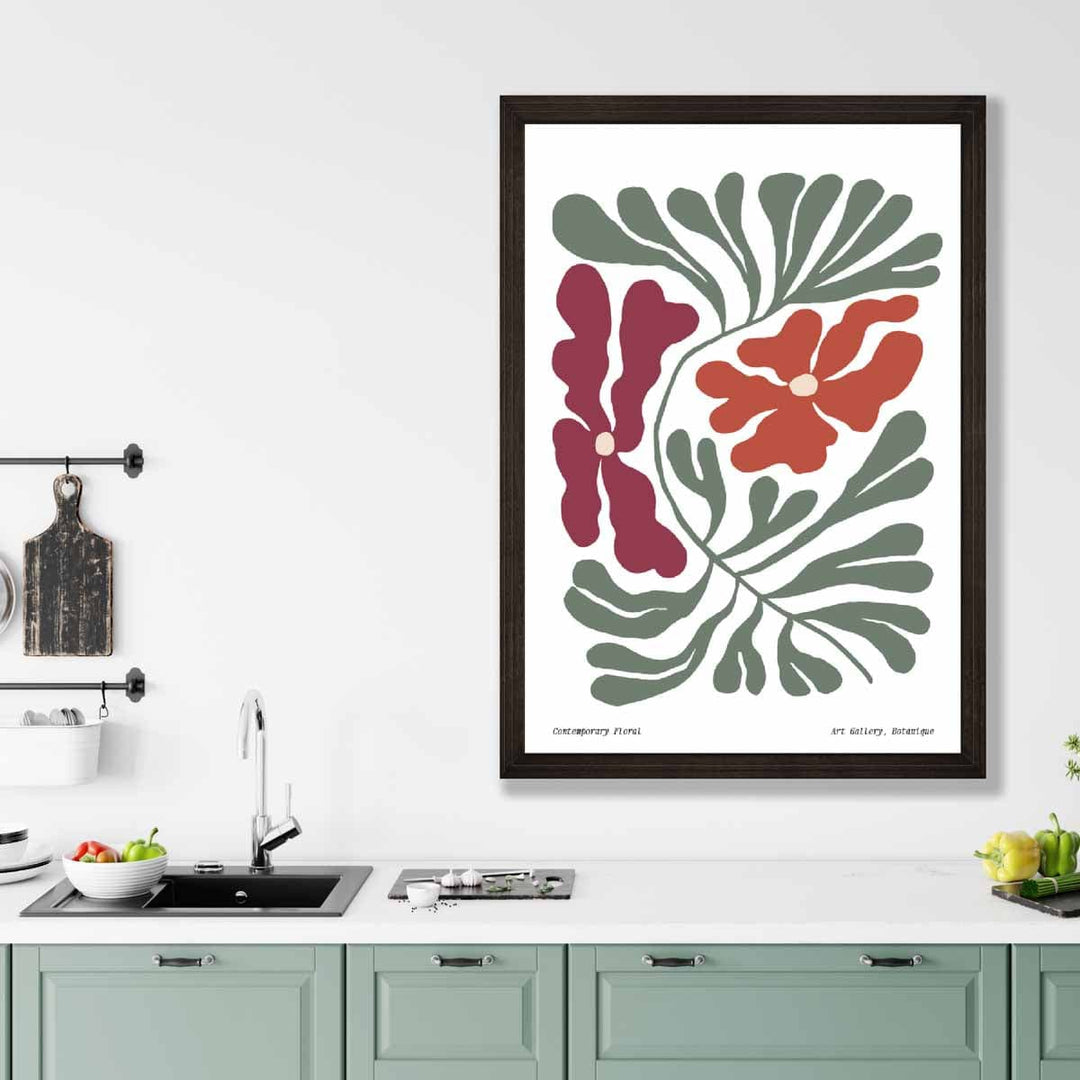 Moderne Botanisk Plakat med Blomsterdesign 3