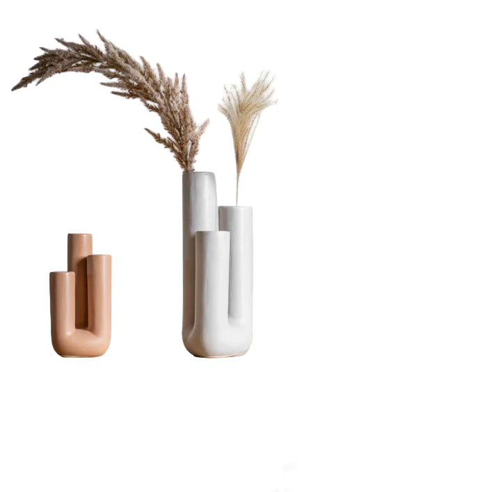 Moderne Dekorativ Vase Trerørs Design 0