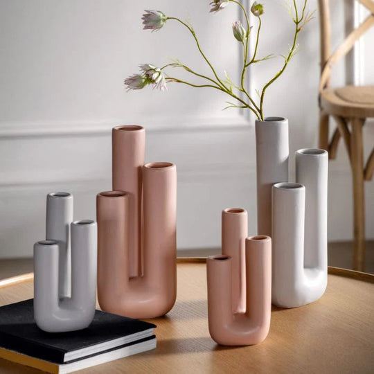 Moderne Dekorativ Vase Trerørs Design 1