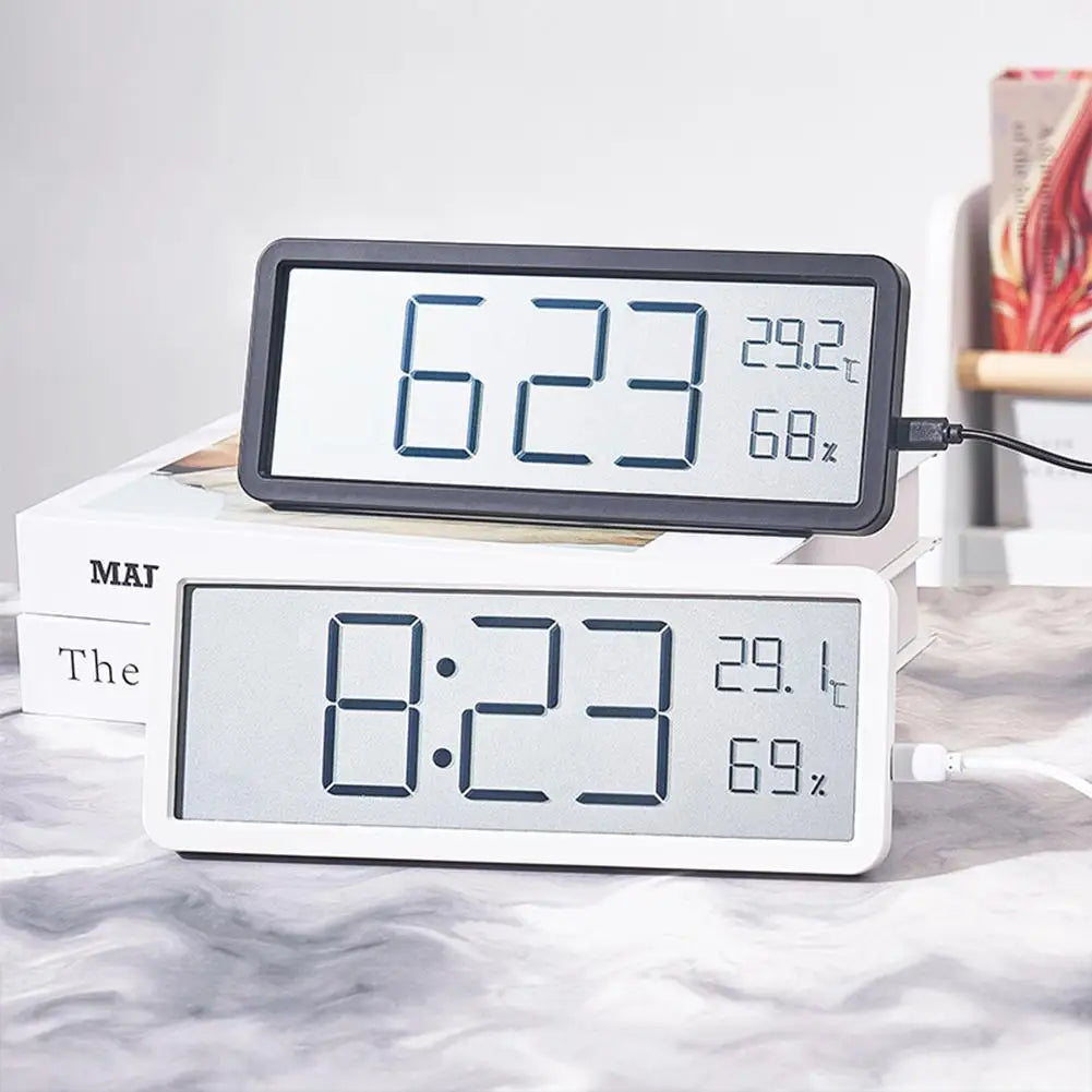 Moderne Digital Veggklokke med LED-skjerm og Sensorer 3