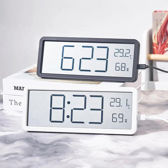 Moderne Digital Veggklokke med LED-skjerm og Sensorer 3