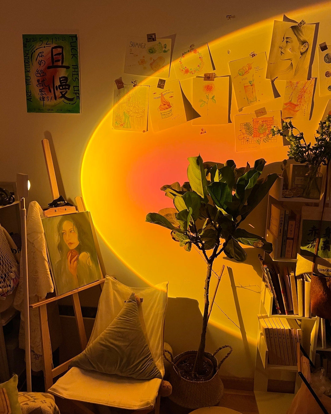 Moderne Gulvlampe med Fargeprojektor 7