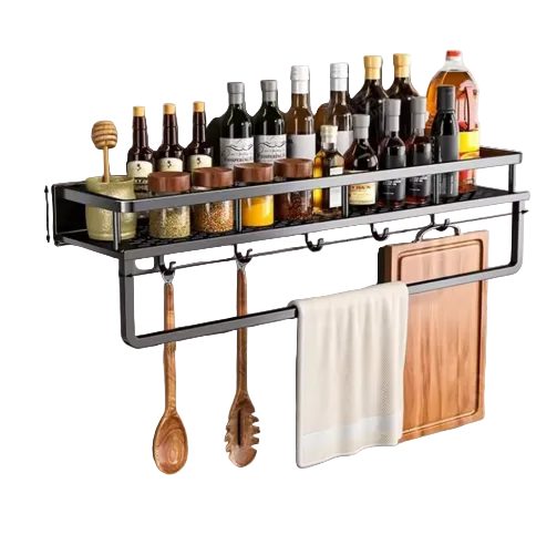 Moderne Kjøkkenhylle med Plassbesparende Design 1