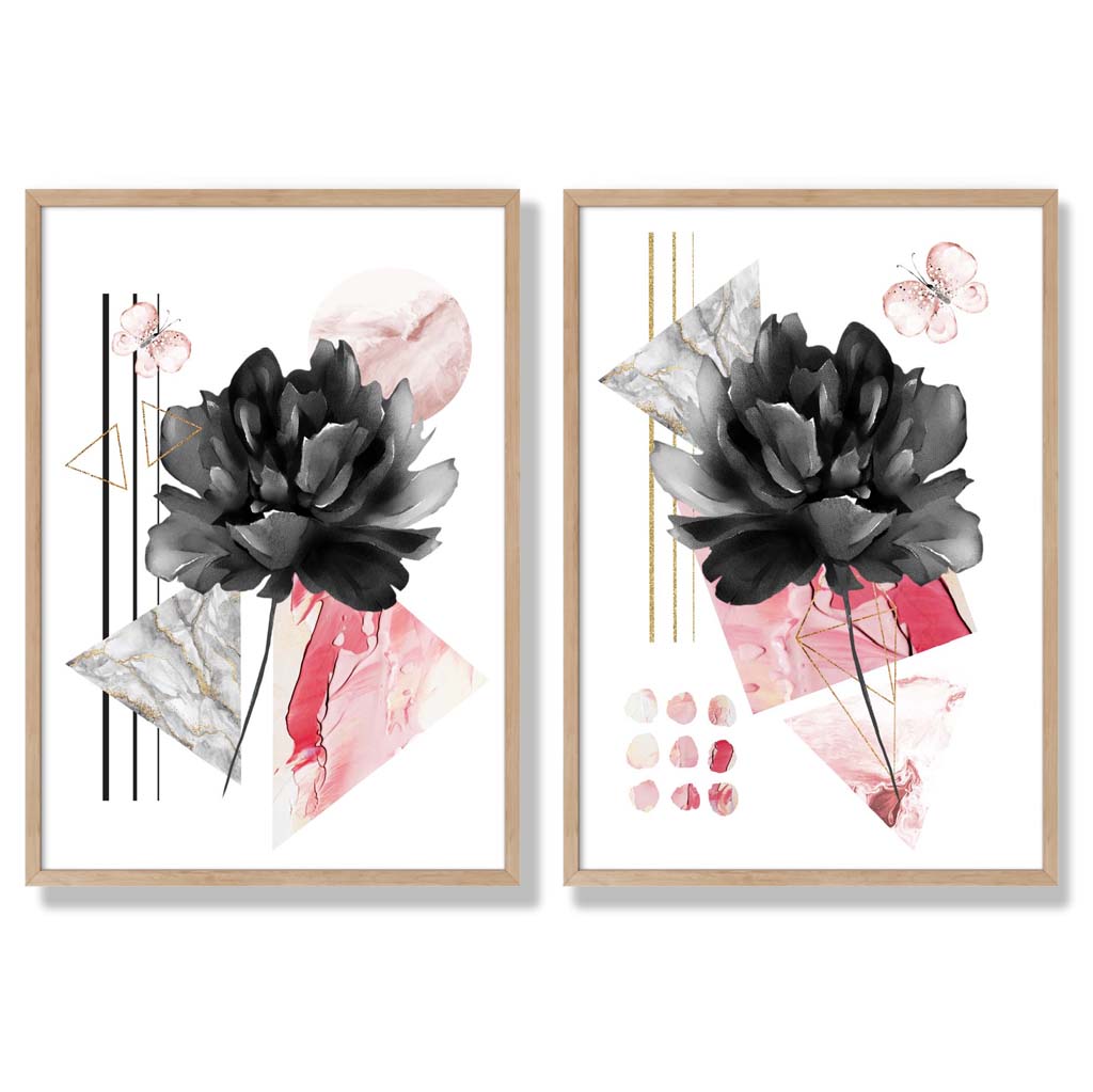 Moderne Kunsttrykk Sett med Blomsterdesign 6