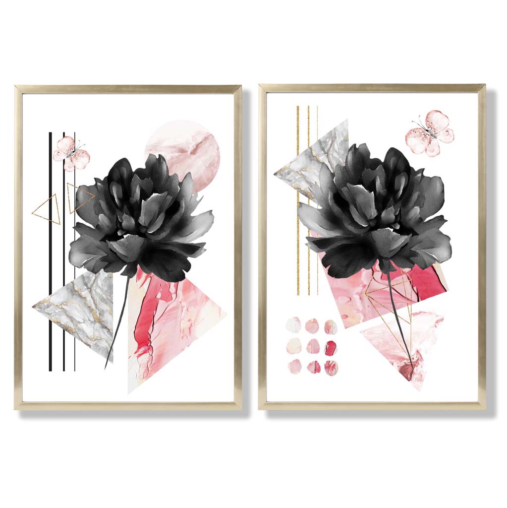 Moderne Kunsttrykk Sett med Blomsterdesign 8