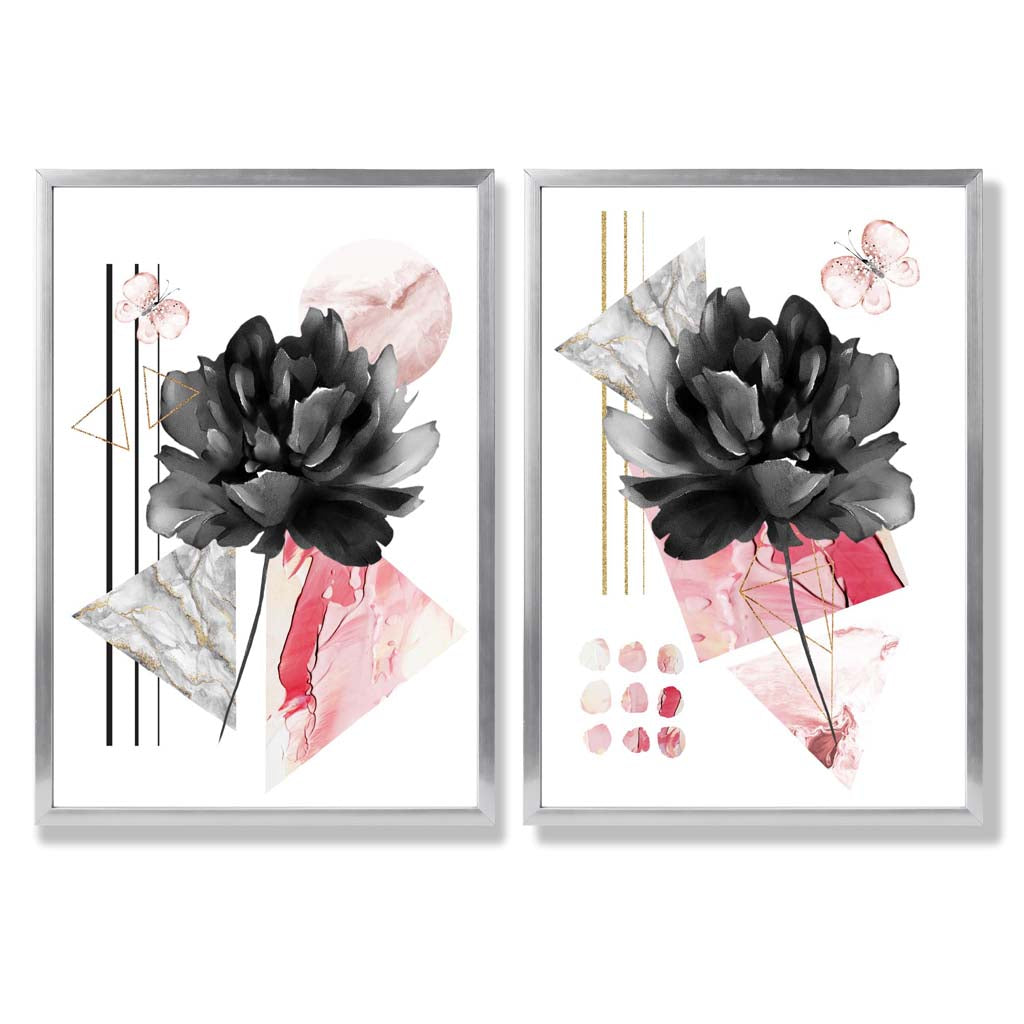 Moderne Kunsttrykk Sett med Blomsterdesign 9