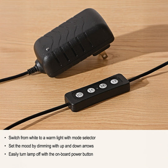 Moderne LED-bordlampe med Dimmer og Tresokkel 5