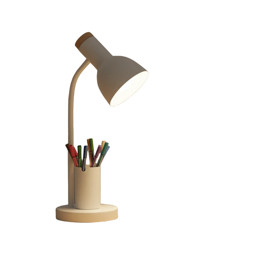 Moderne LED-bordlampe med penneholder 0