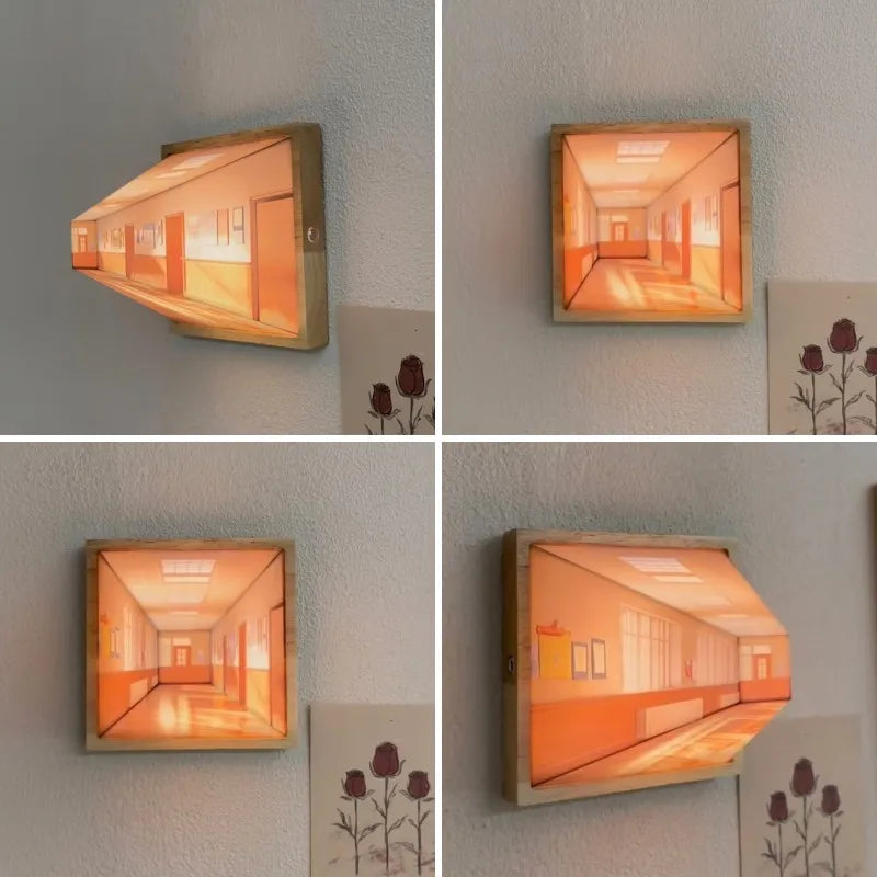 Moderne LED-lampe med 3D Veggkunst 4