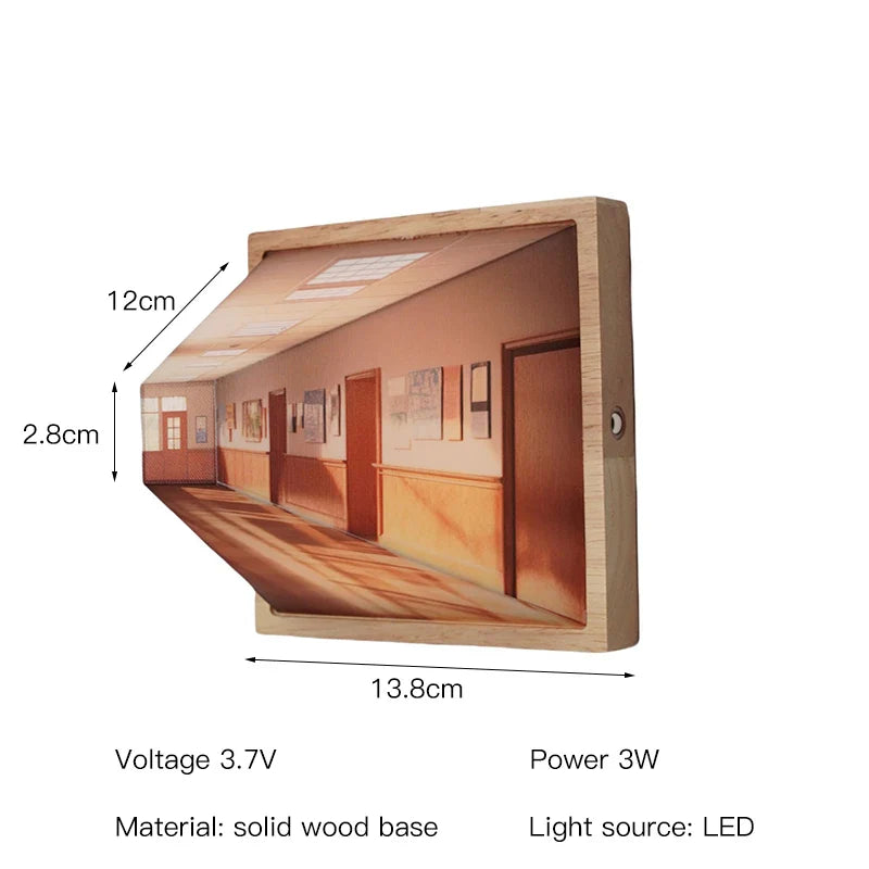 Moderne LED-lampe med 3D Veggkunst 9