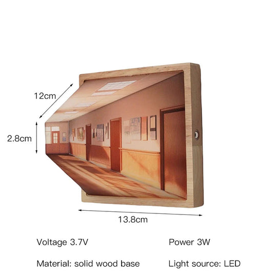 Moderne LED-lampe med 3D Veggkunst 9