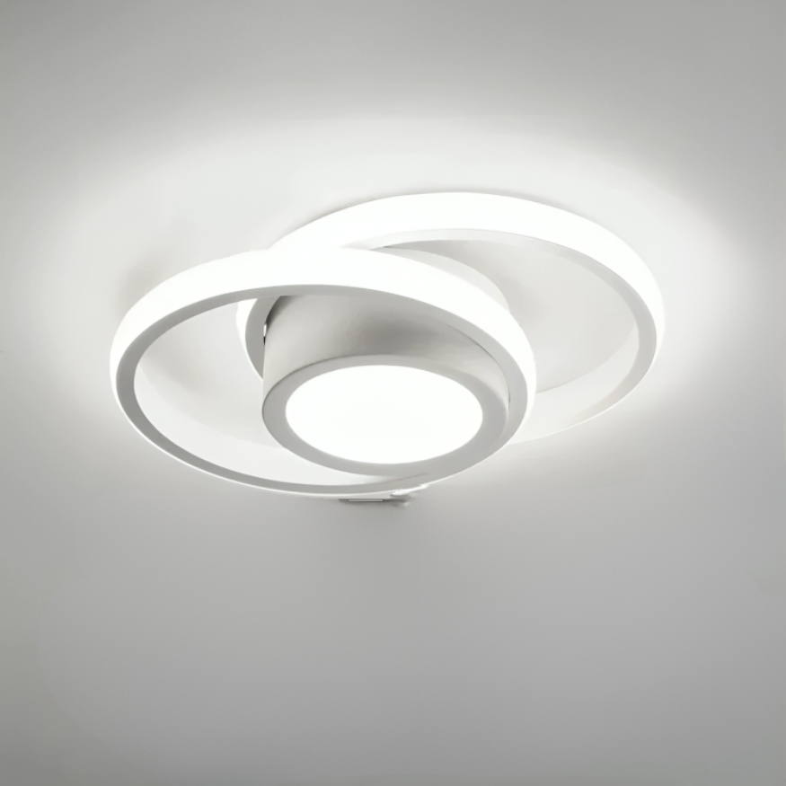 Moderne LED Taklampe med To Ringer 0