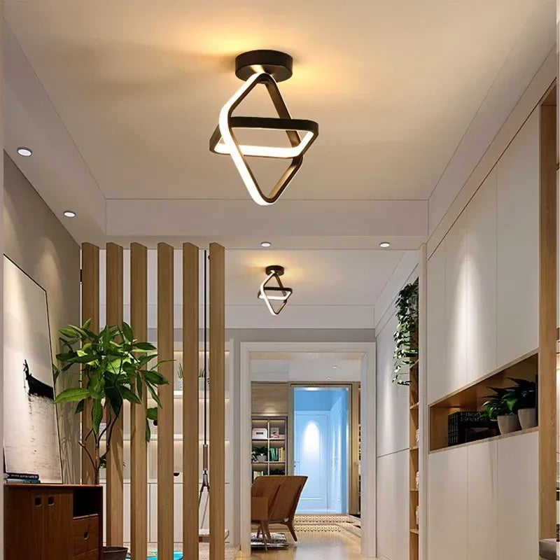 Moderne LED Taklampe med To Ringer 1