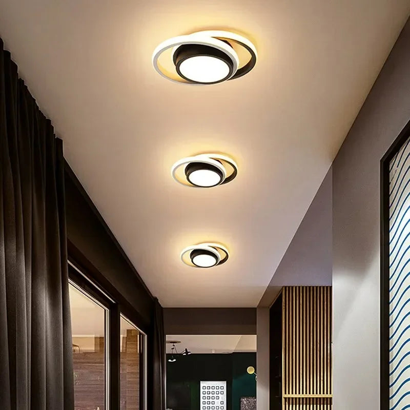 Moderne LED Taklampe med To Ringer 2