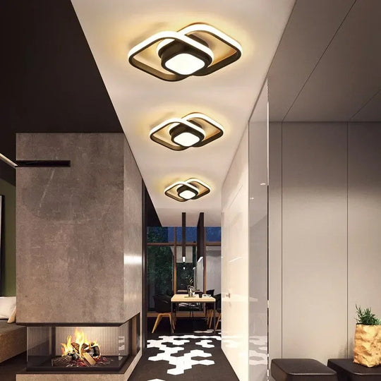 Moderne LED Taklampe med To Ringer 3