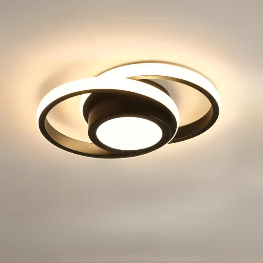 Moderne LED Taklampe med To Ringer 4